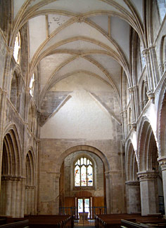 Chancel vault before restoration Chancel vault before restoration