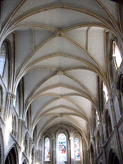 Chancel vault restored Chancel vault restored