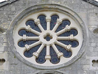 Reconstructed wheel window Reconstructed wheel window